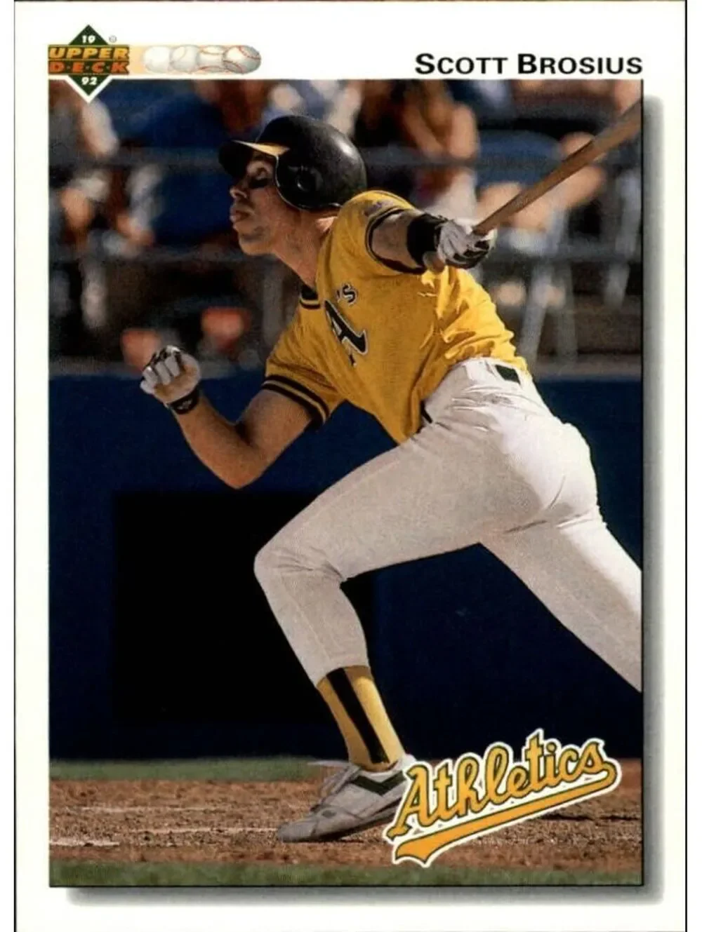 Scott Brosius 1992 Upper Deck MLB #312 Rookie Baseball Card Oakland Athletics